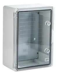 ARMARIO DE PLASTICO ABS 20X30X13CM PUERTA TRANS C/PLATINA