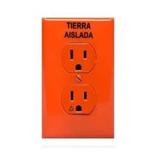 CONTACTO DUPLEX 2P 15A 125V NARANJA