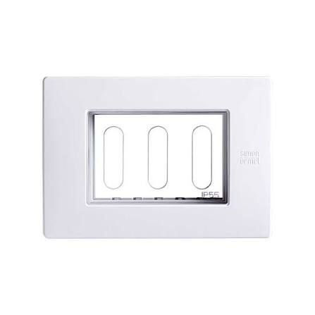 PLACA 3/U BLANCO SIMON 26